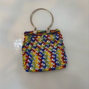 Multicolor Crochet Women Bag